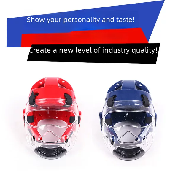 Cross-Border Taekwondo Head Protection, Face Protection, Boxing Competition Helmet Mask, Removable Protective Gear, Face Protection, Sanda Training Head Protection