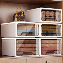 跨境衣柜收纳盒整理盒收纳箱抽屉式家用透明衣物储物柜整理箱代发