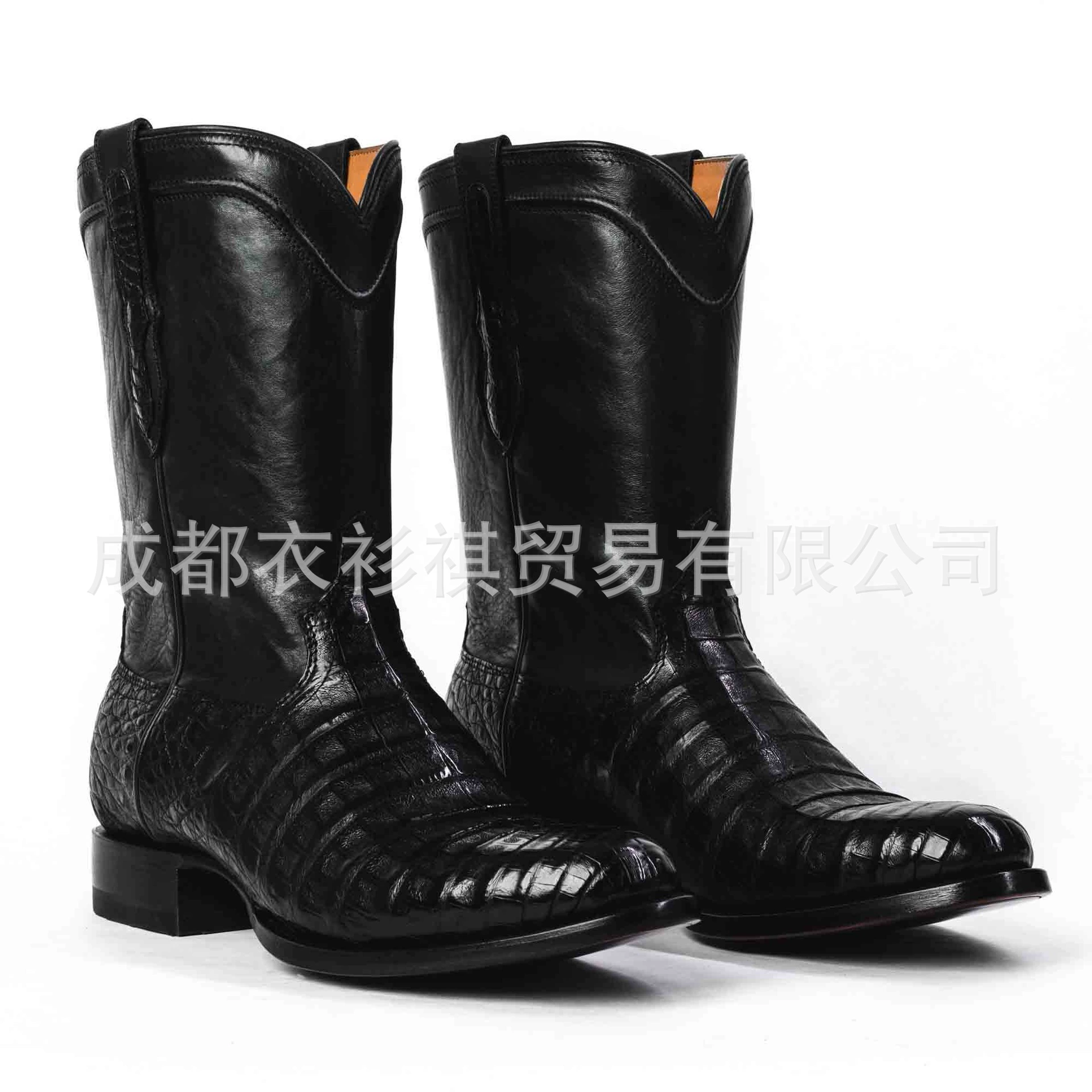 Трансграничная фабрика внешней торговли, Новые осенне-зимние повседневные мужские рыцарские сапоги до середины икры, большие размеры 38-48