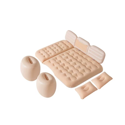 Car Suv Universal Sleeping – Vehicle-mounted inflatable bed - beige-bear-without-head-protection