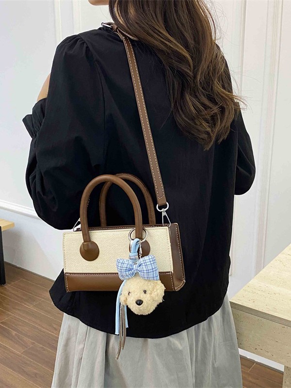 Bolso de mano de alta sensación para mujeres 2026 nuevo color de moda bolso de empalme pequeño bolso de hombro de lujo pequeño bolso image 4