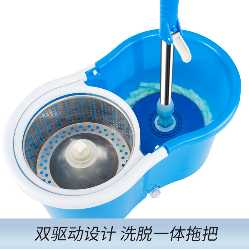 双驱动拖把桶地拖布桶墩布桶拖托把旋转式拖把家用免手洗干湿两用