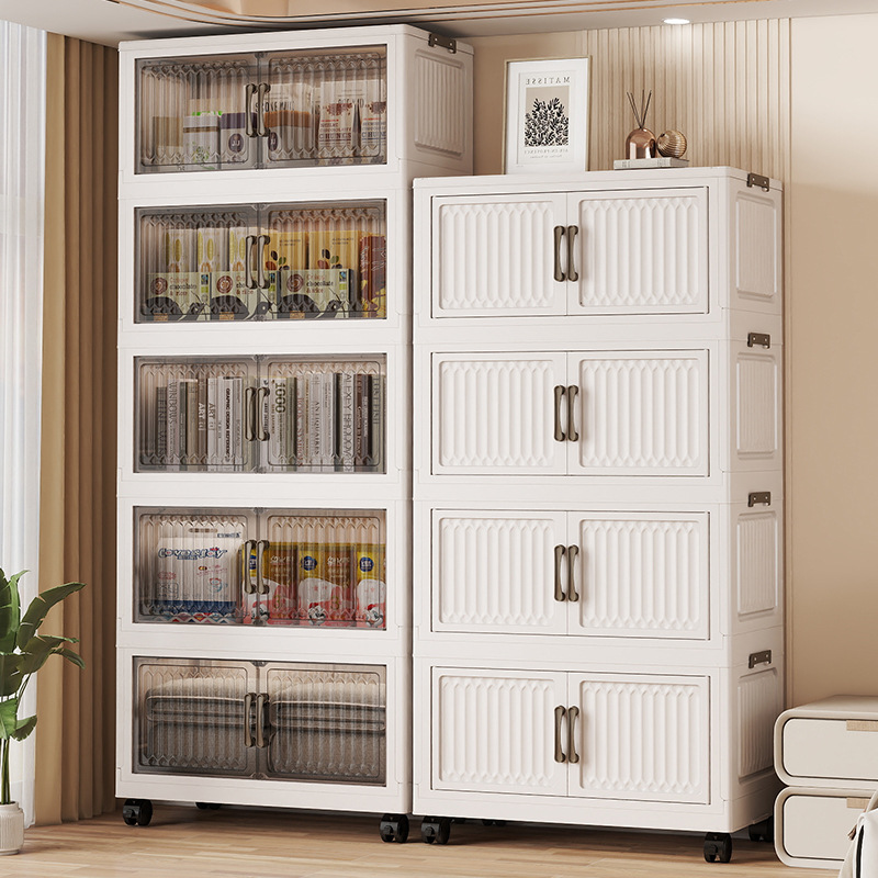70-80 gabinete de almacenamiento plegable de ancho estante multicapa para el hogar gabinete de bocadillos de plástico gabinete de almacenamiento de juguetes para bebés y niños