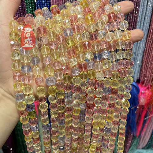 Optimized Colored Topaz Crystal Cut Square Beads Scatter Half-Finished Bracelet Bead DIY Jewelry Accessory Wholesale
