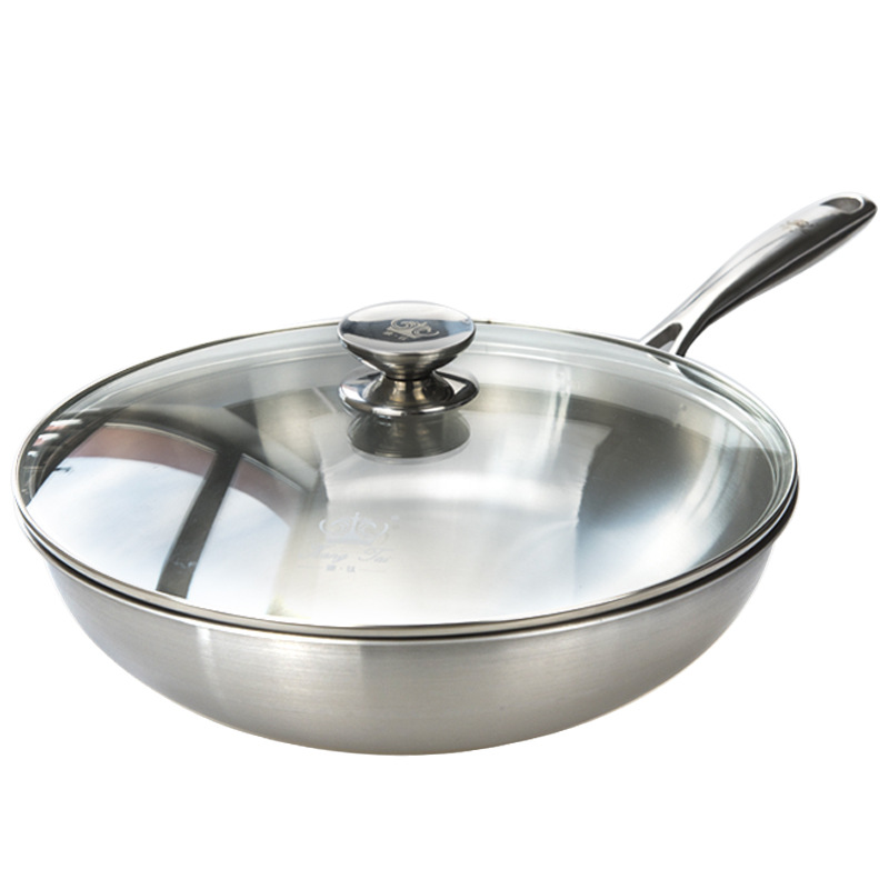 Pot de gas electromagnético sin recubrimiento de fondo redondo de artesanía alemana para fritar verduras