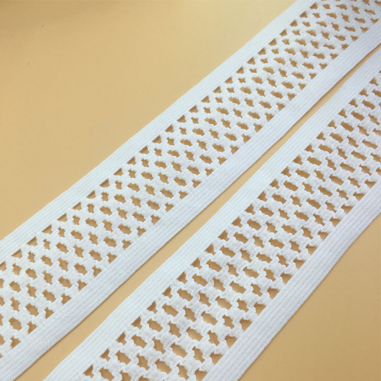 厂家直销4.2CM宽镂空弹力头带、裙腰用松紧带现货批发定