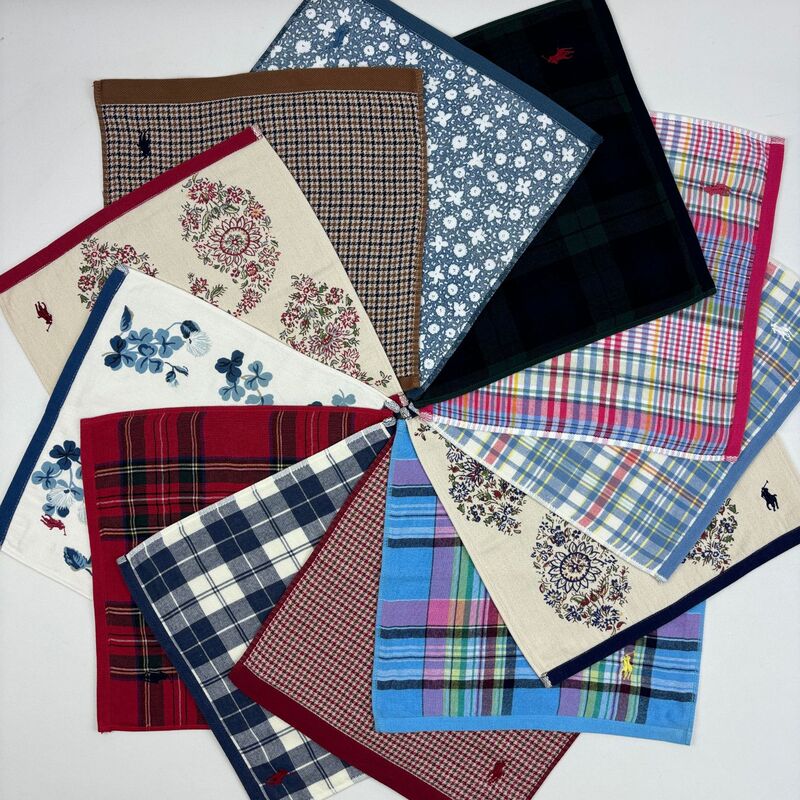 Foreign trade original order Export POLO Japan High-grade Yarn-dyed Embroidered Jacquard Gauze Boutique Limited Edition Large Square Face Towel