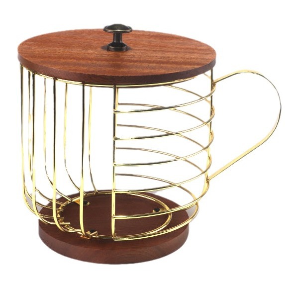 Cápsula de almacenamiento de café estante de almacenamiento de escritorio Candy Tea canasta de almacenamiento con tapa bolsa de té caja de almacenamiento barra de bar