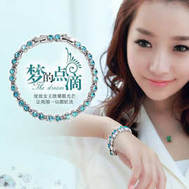韩版 女生小众设计感时尚饰品 捷克钻手链 水晶手链-梦的点滴1121