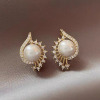 Silver needle from pearl, cute universal earrings with tassels, silver 925 sample, flowered, wholesale