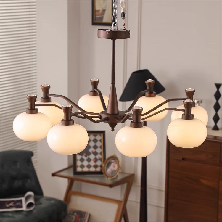 Lámpara de la sala de estar luces de estilo americano medieval luces de comedor luces de vestíbulo luces principales luces de dormitorio retro francesas lámparas Zhongshan
