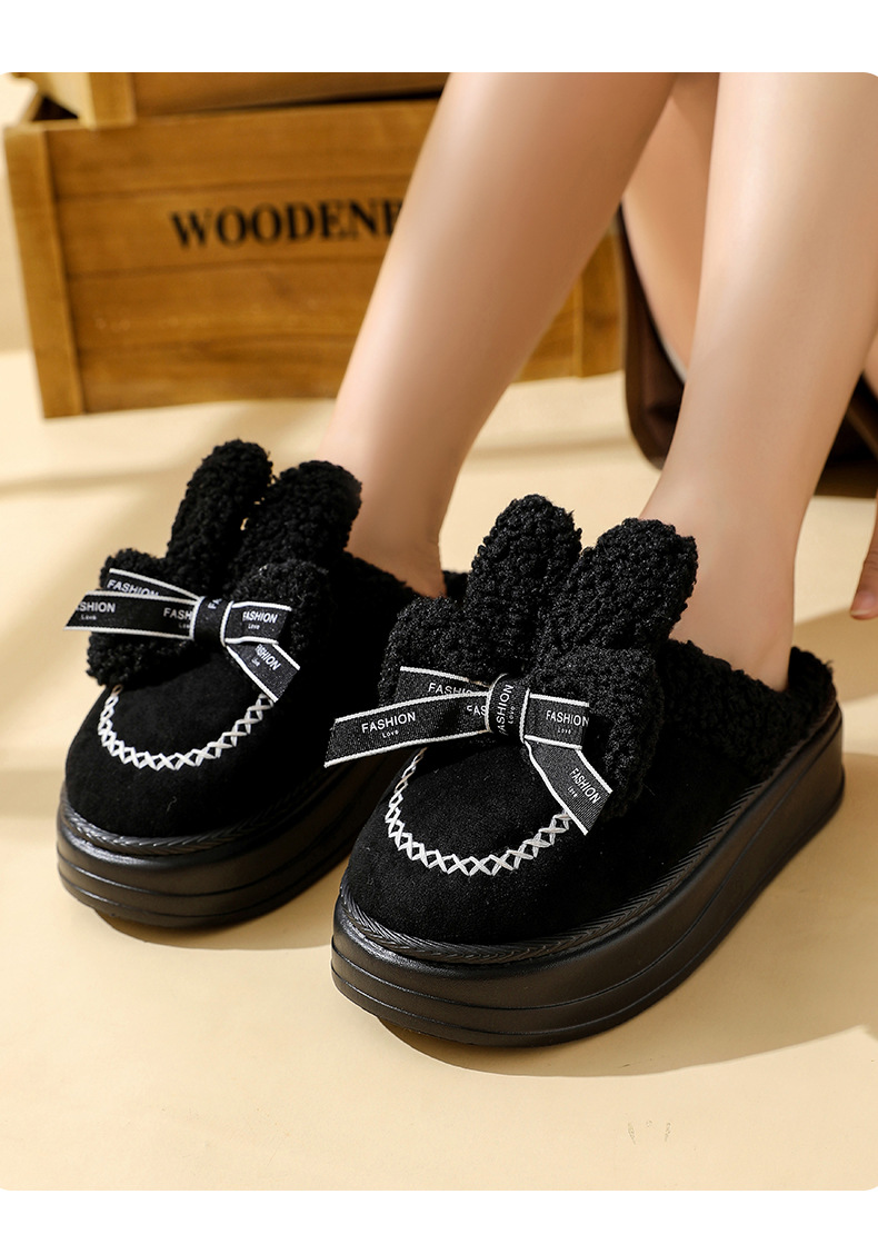 Women's Warm Cotton Slippers For Home Non-slip Flat Design_voghion.com