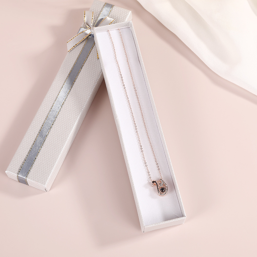 Fábrica directa nueva caja de regalo de madera collar pinzas de cabello caja de embalaje de joyería regalo de cumpleaños caja de regalo de arco creativa