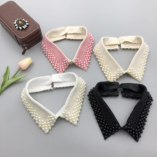 The high-end handmade pearl factory direct sales factory has a large number of various fake collars, beautiful neck and fashionable fake collars.