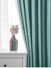 A5L Prague Black Sheer Full Darkening Curtain Fabric Hotel Project Curtain Physical Sound Insulation Cooling Air Curtain