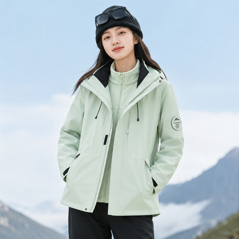Sports Outdoor Jacket for Women 2026 Spring and Autumn New Style Outdoor Windproof and Waterproof Autumn and Winter Travel Pink Jacket