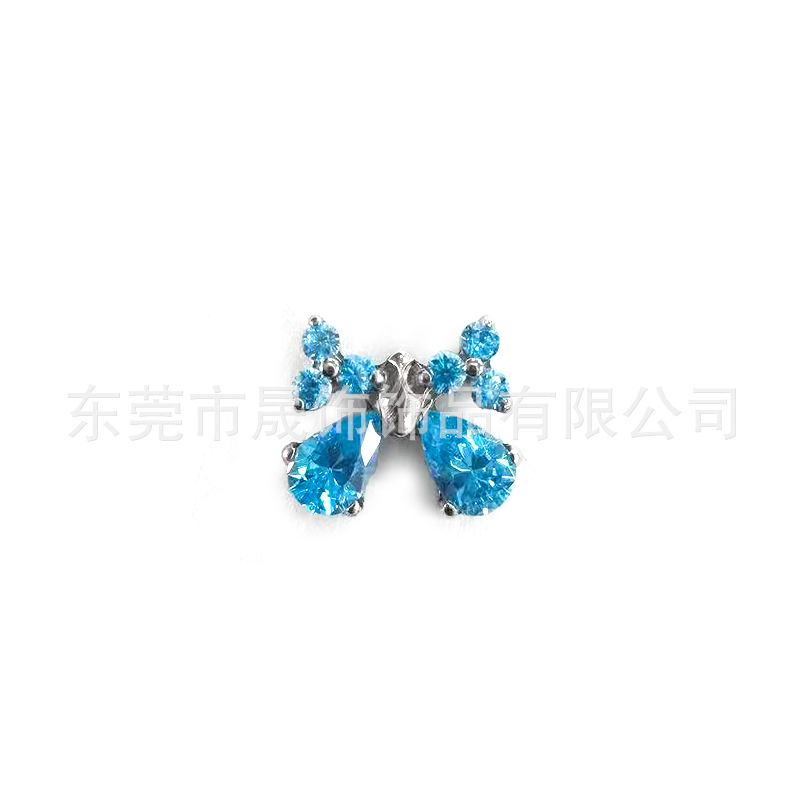 F136 Titanium Alloy Teardrop Butterfly 结 Ear Stud Studded Cubic Zirconia Helix Cartilage Stud 人体 Piercing Jewelry Internal Thread Ear 饰