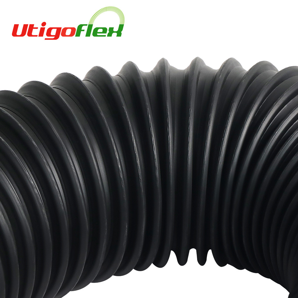 工厂直销耐高温低温风管耐酸碱TPE管钢丝伸缩风管排风管橡胶管