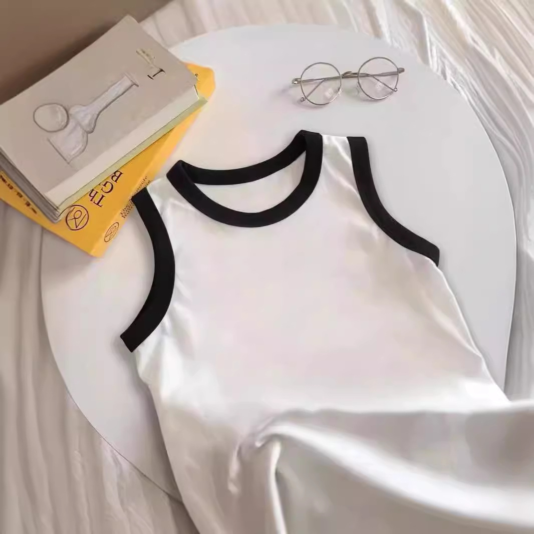 Cotton children's summer thin T-shirt sleevless for men and women