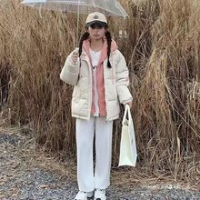 情侣棉服女2024年新款冬季加厚学生面包服韩系假两件棉衣棉袄外套