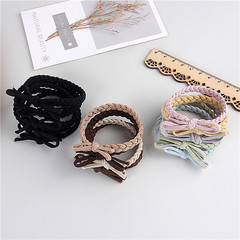 Delicate and minimalist hair tie for women, braided nylon flat cord hair ribbon, rubber band hair tie, handmade braided hair accessory
