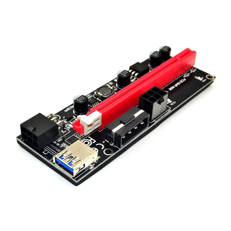 Расширительная карта PCI-E 1X до 16X графической карты с двойным питанием DC 6Pin, конверсионная карта PCIE PCIE