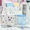 Sanrio Contrast Color Cup - Blue Cinnamon Dog + Ball Spoon + Polka Dot Gift Box