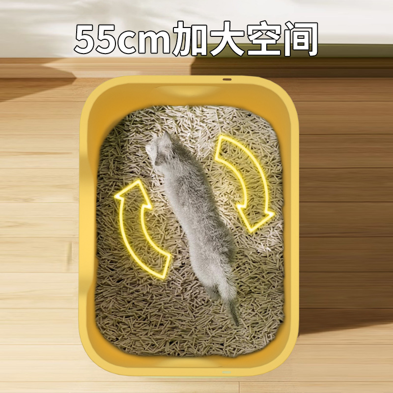 貓砂盆超大號特大開放式半封閉廁所防外濺貓沙盆子貓咪緬因盤用品