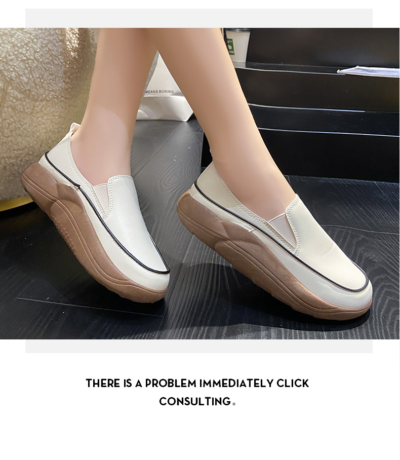 Comfortable Retro Casual Shoes With Thick Sole For Women_voghion.com