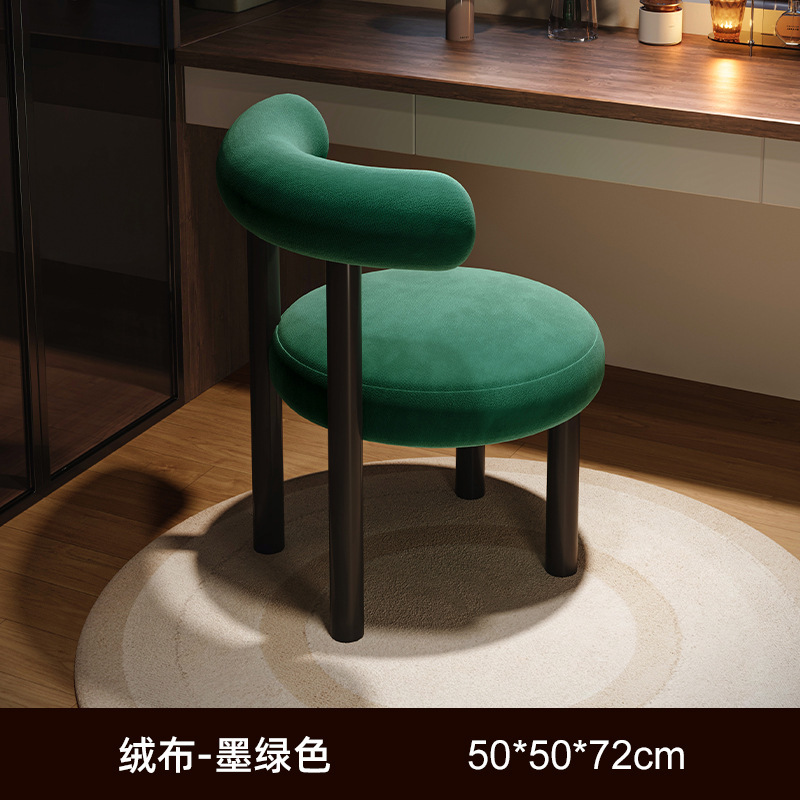 [도파민 다크 그린] 스웨이드 드레싱 스툴
