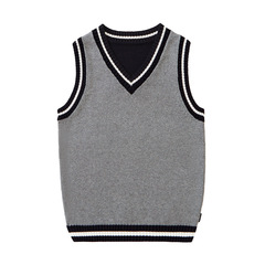Children's Vests Student Pure Cotton Knit Sweaters Baby Warm Vests Boys Retro Canshan Girls Knitted Shirts