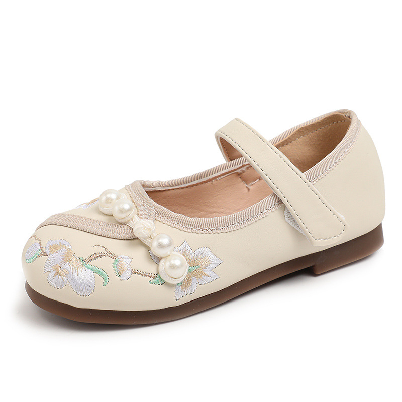 Zapatos Hanfu para niñas zapatos bordados antiguos para niños primavera y otoño 2026 zapatos de cuero de estilo nacional para niñas zapatos de princesa image 6
