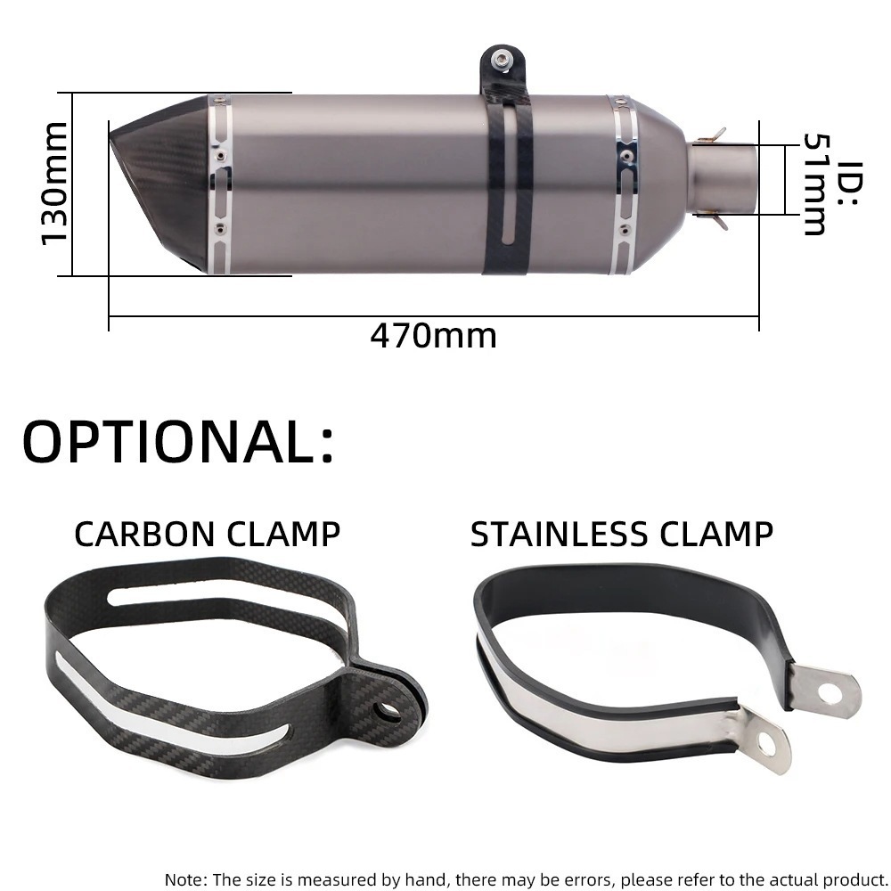 Motorcycle exhaust pipe Z900 NINJA400 Chasing 600 modified exhaust large hexagon titanium alloy tail section