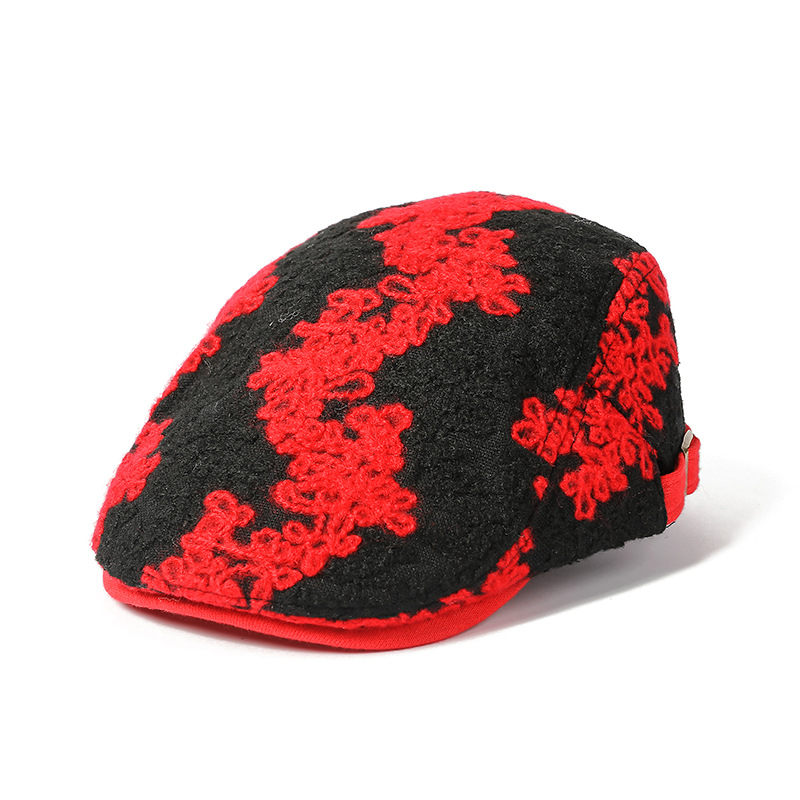 Vrouwelijk Retro Andere Afdrukken (afdrukken) Platte Dakrand Beret display picture 2