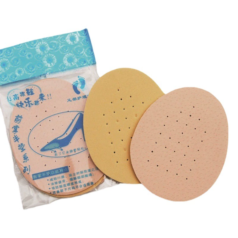 Заводская поставка оптом Половинный размер Подушка на высоком каблуке стелька Женская Pu Pad OPP сумка передняя половина ладони каблук Кожаная подушка Обычная дышащая