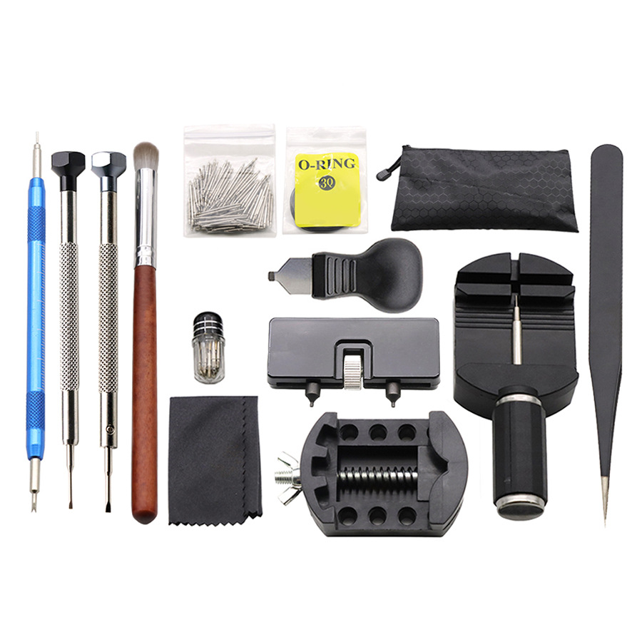 修表工具127件开表后盖换电池防水圈拆表带套装拆表器机械表精密