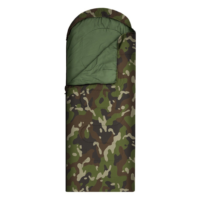 Sobre tipo camuflaje digital saco de dormir al aire libre camping saco de dormir viaje cálido adulto invierno algodón saco de dormir engrosado