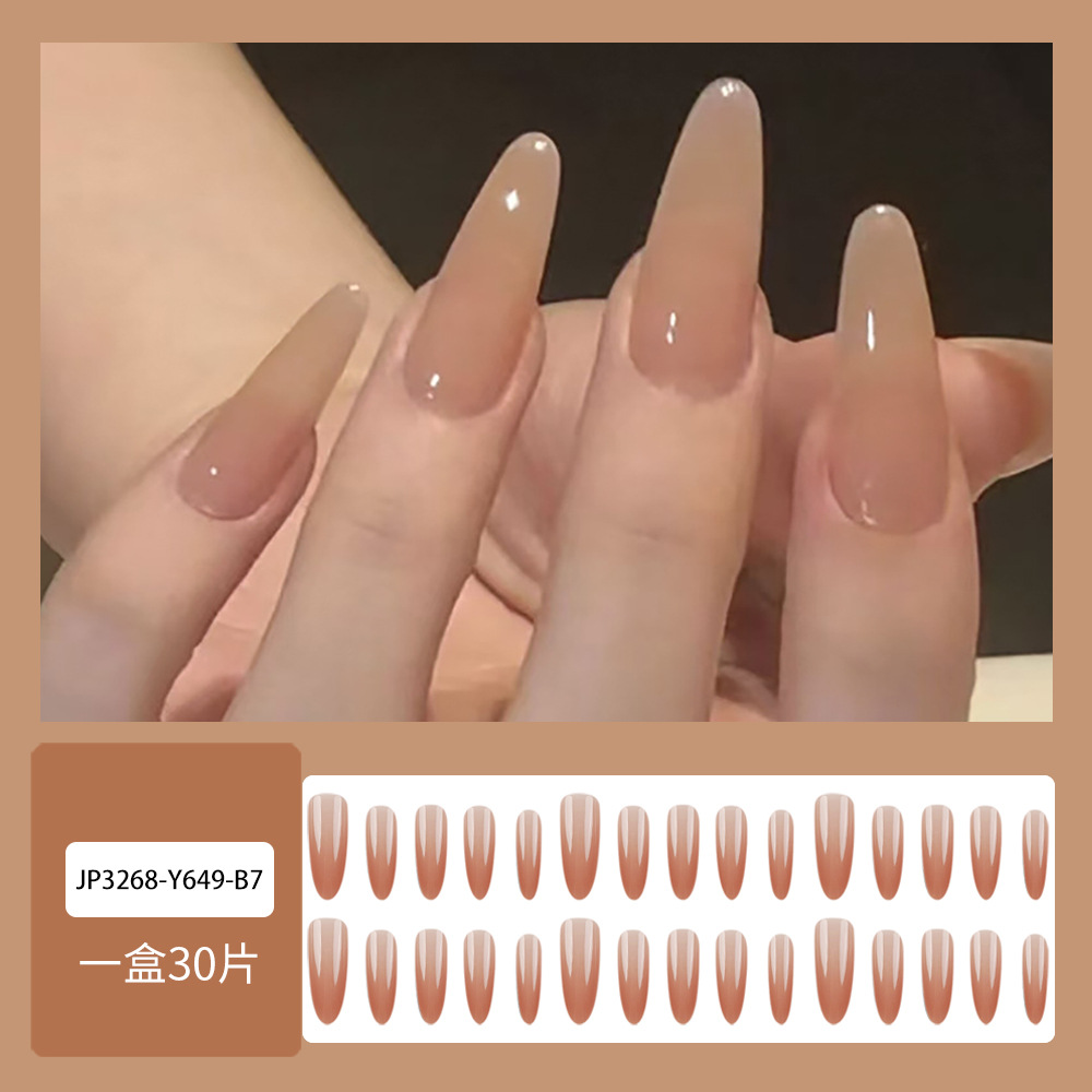 Uñas de uñas largas portátiles Parche de uñas postizas desmontables Sensación de alto nivel Venta al por mayor de uñas portátiles de venta caliente transfronterizas