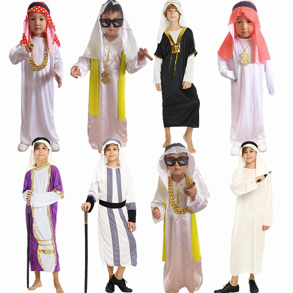 Children's Day Aladdin Magic Lamp Shepherd Costume Rich Gold Chain…