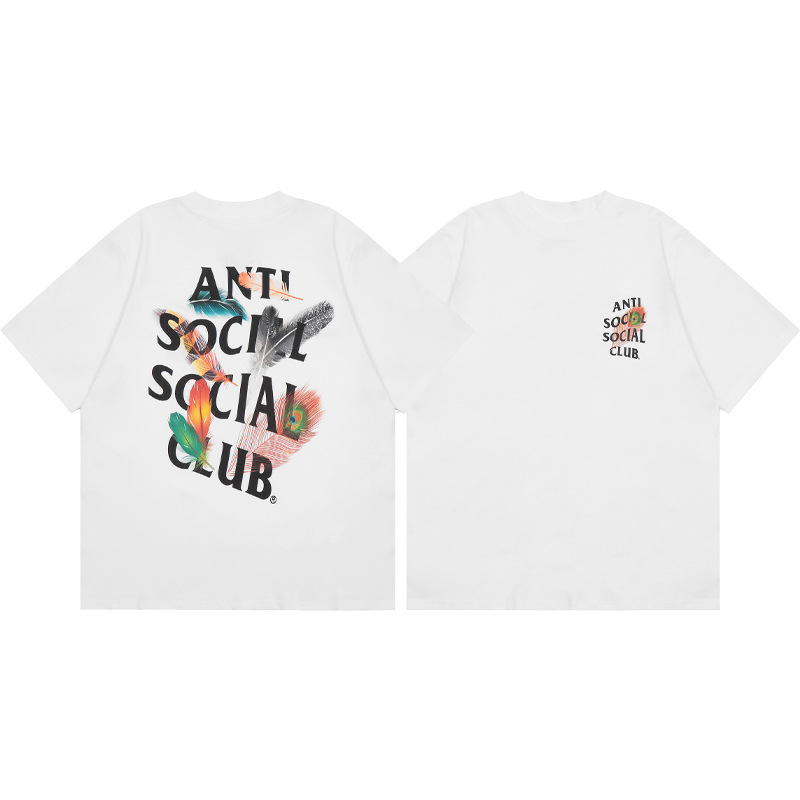 Versión correcta ASSC Club de dibujos animados relámpago impresión conjunta cuello redondo de los hombres Jersey pareja manga corta Camiseta moda