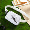 Black capacious waterproof nylon belt bag, high quality shoulder bag, mobile phone, chest bag