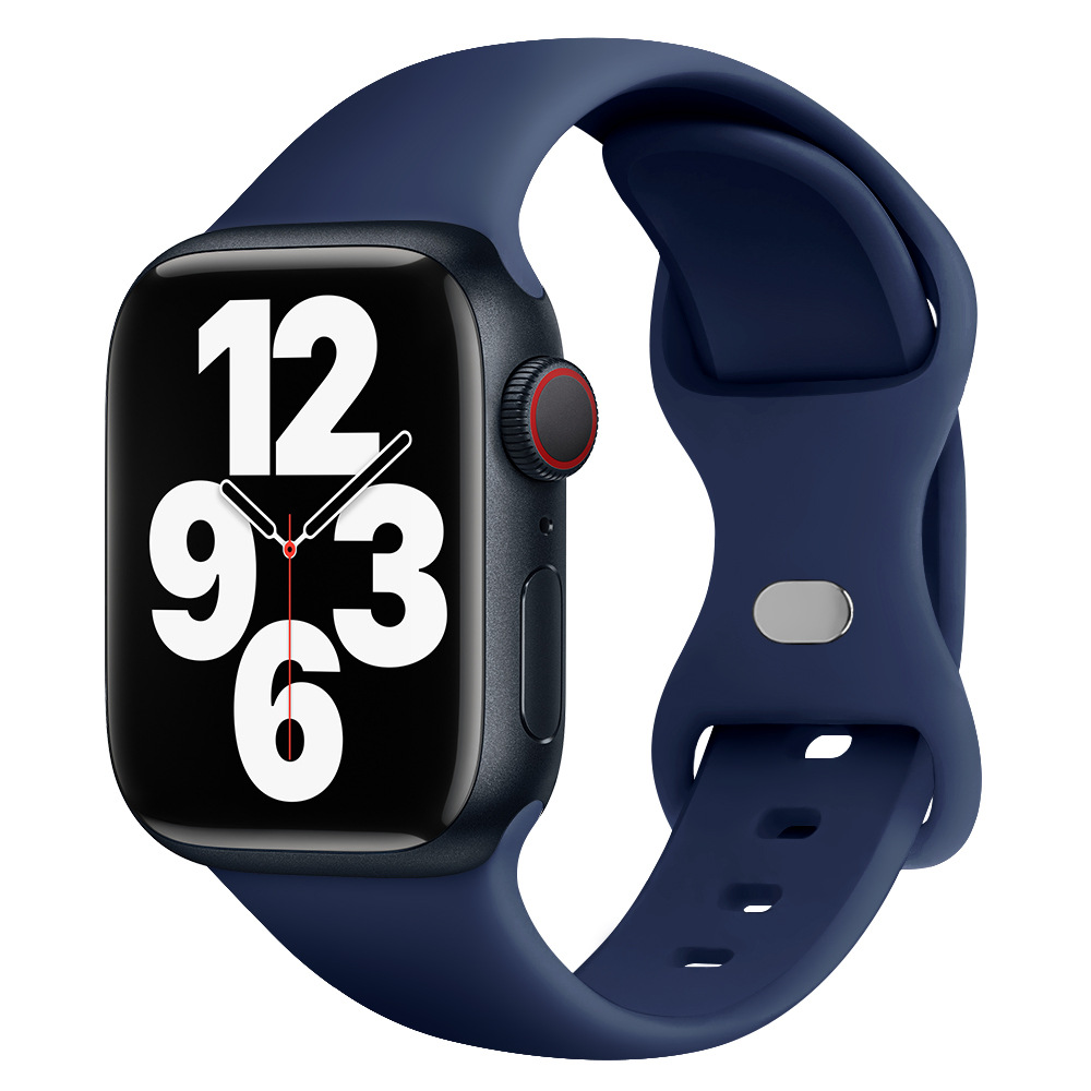 Aplicable AppleWatch Butterfly Buckle Silicone Deportivo correa de reloj Iwatch9876 generación / se inteligente