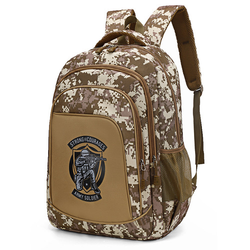 Backpack sports camouflage men's trendy Korean version portable travel backpack new large capacity fashionable outdoor mountaineering bag