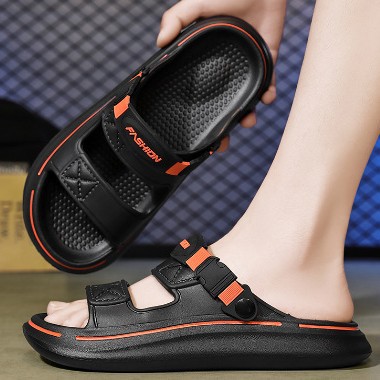 2025 nuevas zapatillas deportivas para exteriores, moda de verano para hombres, resistente al desgaste, pisando mierda, pies, sandalias de playa de doble uso para conducir