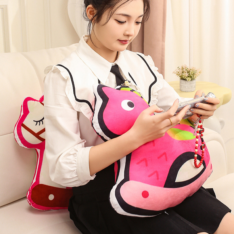 Serie de cojines de caballo de roca sofá almohada de la sala de estar almohada de cabecera muñeca muñeca de peluche regalos para niños para el hogar