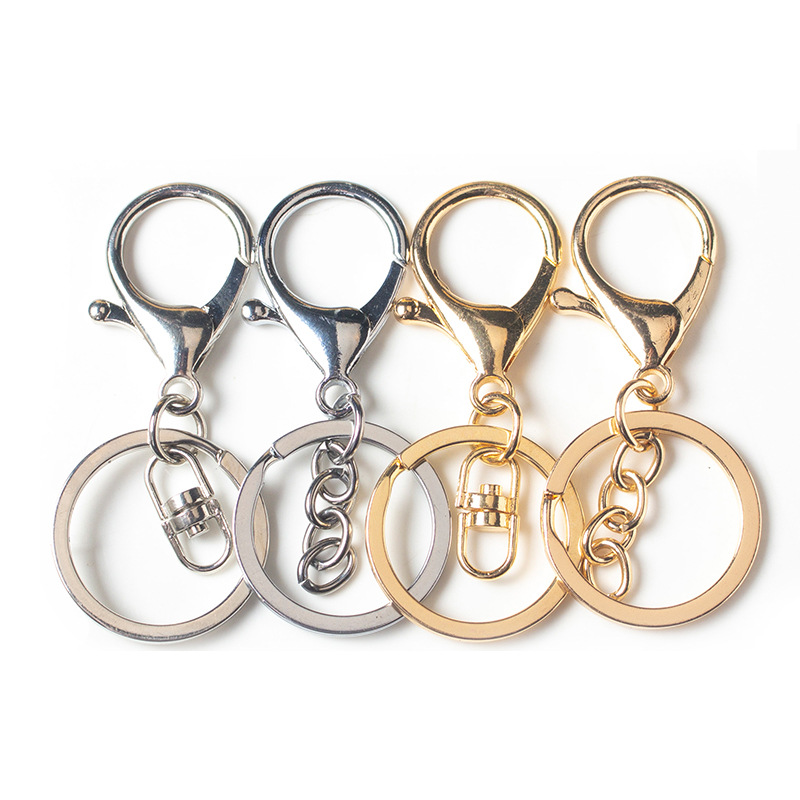 DIY teléfono móvil Shell material paquete hecho a mano llavero anillo accesorios de joyería hebilla de langosta hebilla en forma de D cadena abierta