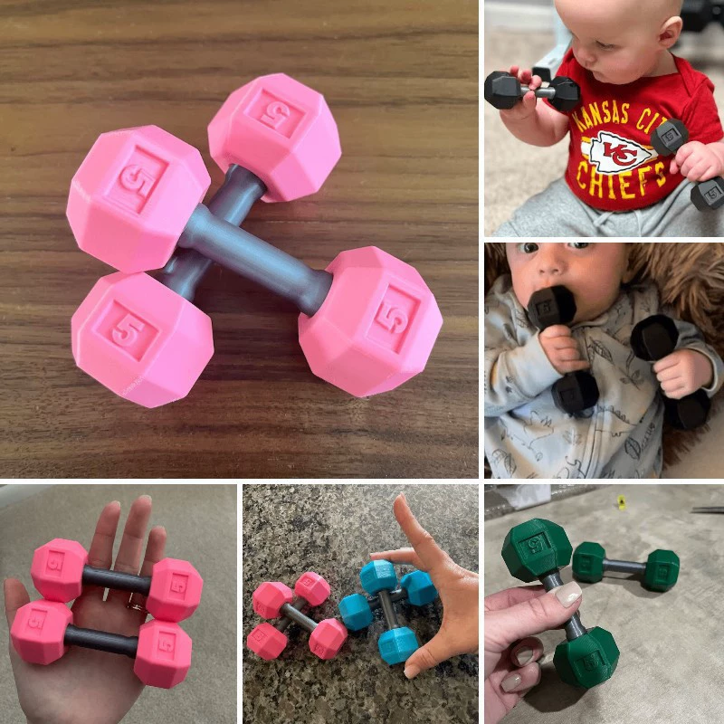 Трансграничный новый Miniature Baby Dumbbell креативный миниатюрный пластиковый детский набор гантелей