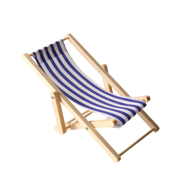 Blue striped beach chair
