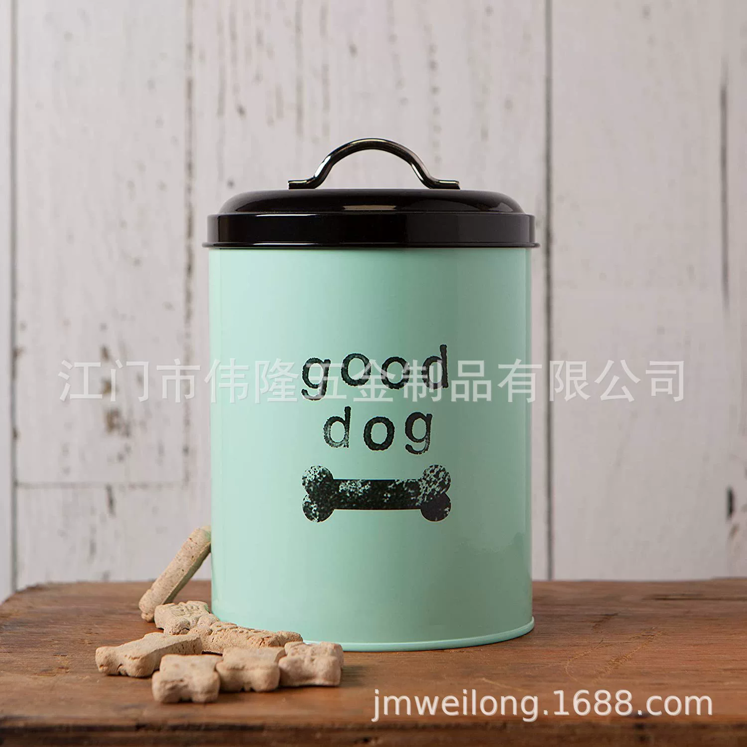 Изготовленная на заказ банка для хранения собачьей еды для кошек металлическая Оцинкованная железная банка для хранения домашних животных Amazon Cross Border