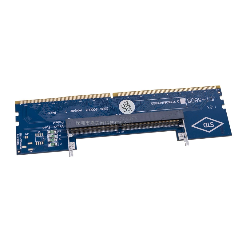Переходник-плата SODIMM→DIMM (ноутбук→ПК), DDR3/DDR4/DDR5, с защитным слотом